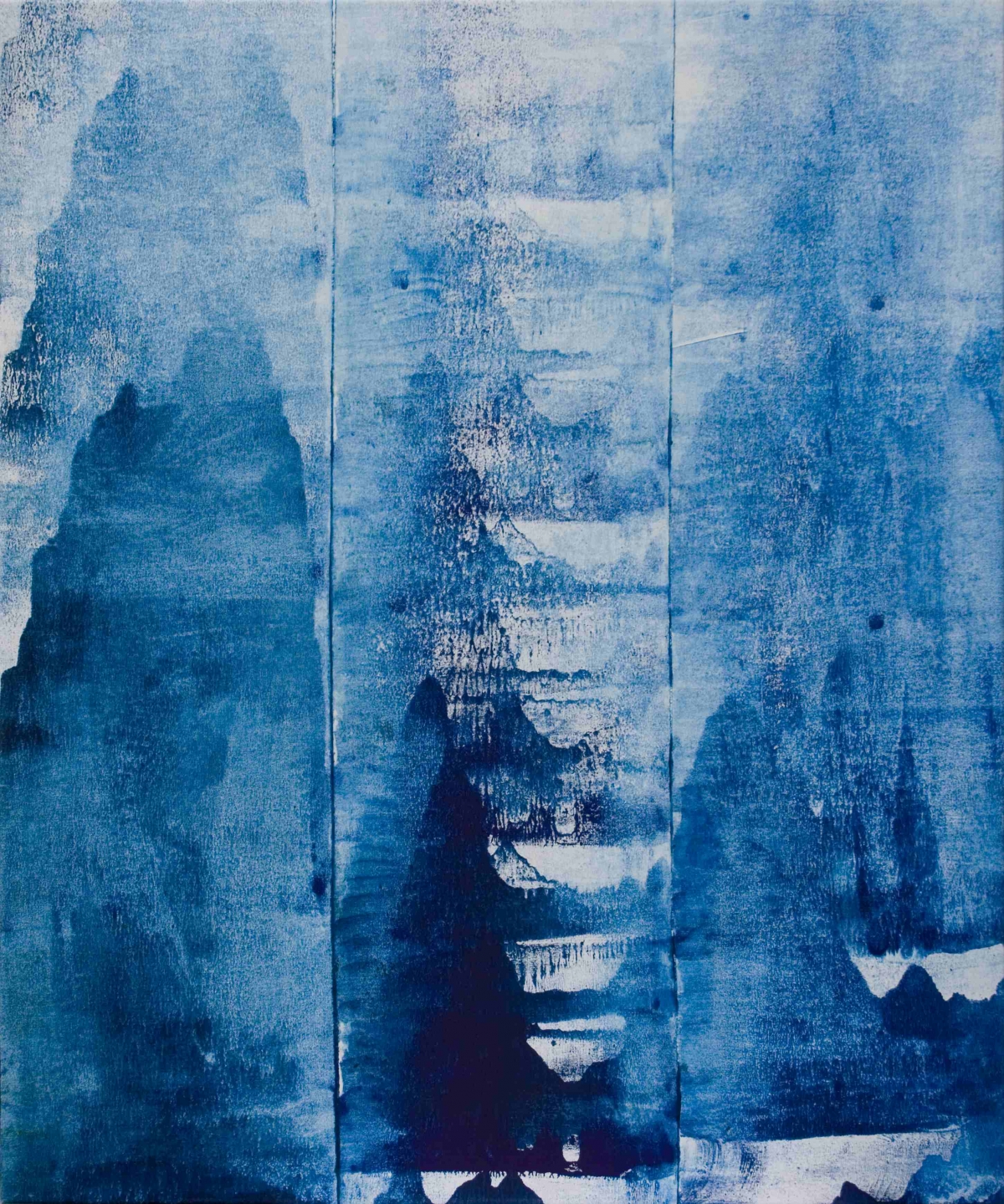 Modré hory, 2014, akryl, plátno, 120x100cm, foto: Jan Slavík